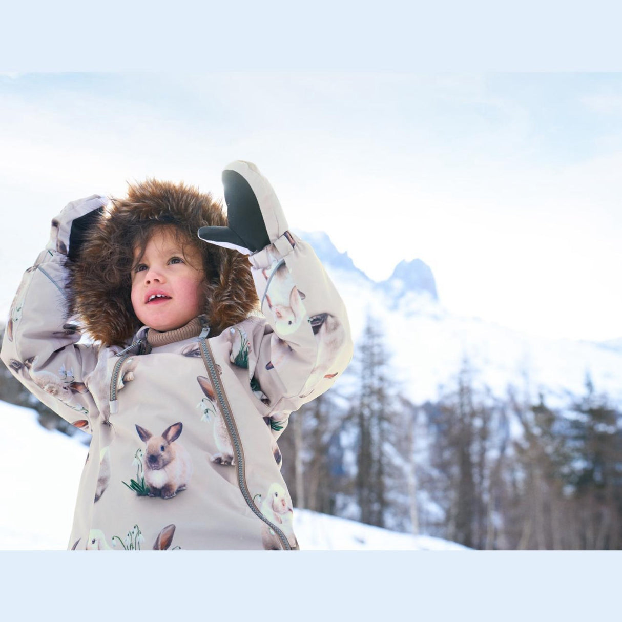 Molo Winter Rabbits Pyxis Fur Flydress