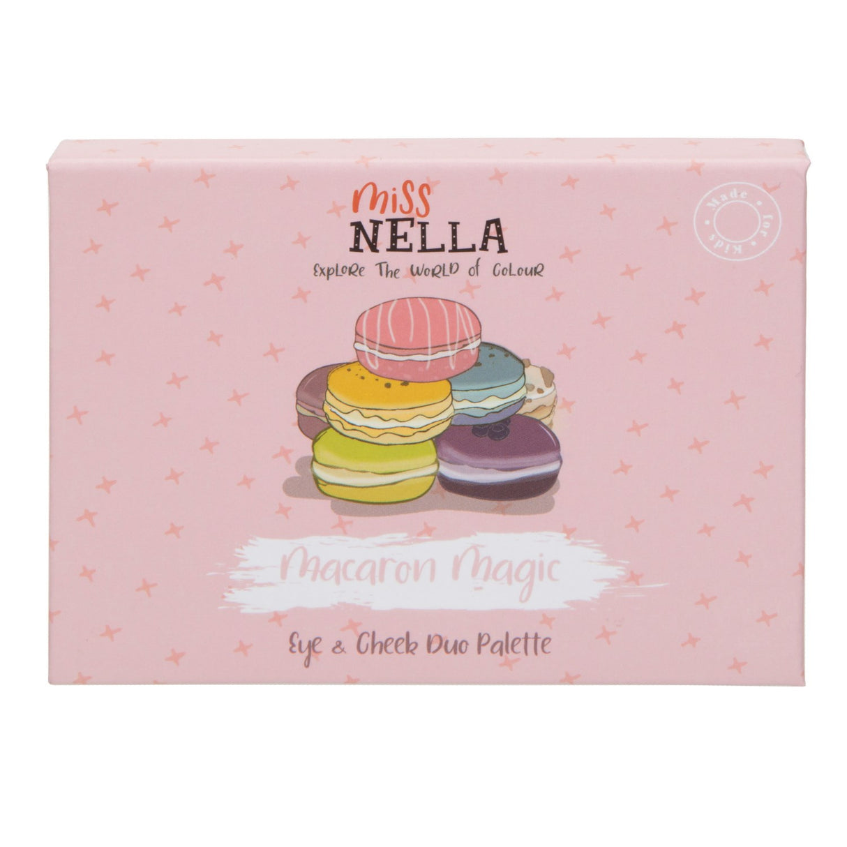Miss Nella Guld/Lilla Øyenskygge og Blush Duo Palette Macaron Magic