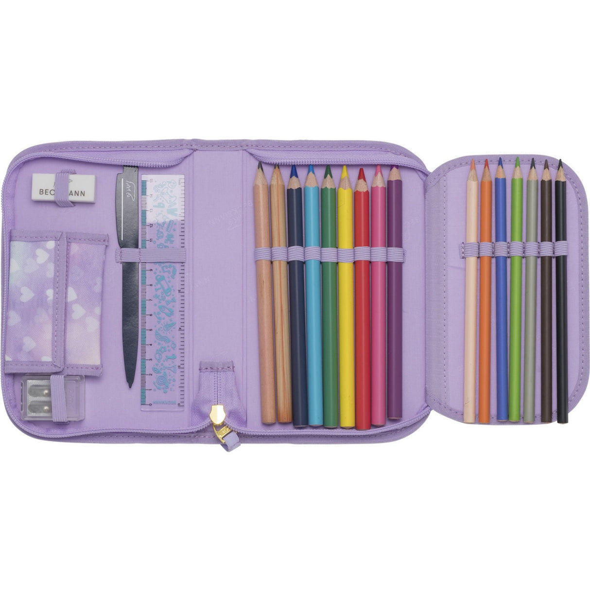 Beckmann Unicorn Princess Purple Etlags Pennal m/Indhold