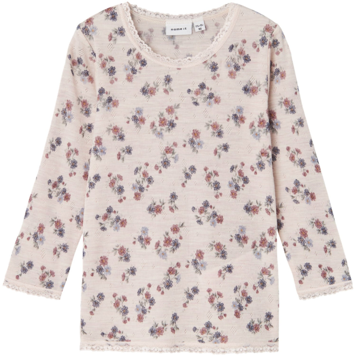 Name It Lilac Ash Wang Ull Needle Bluse Noos