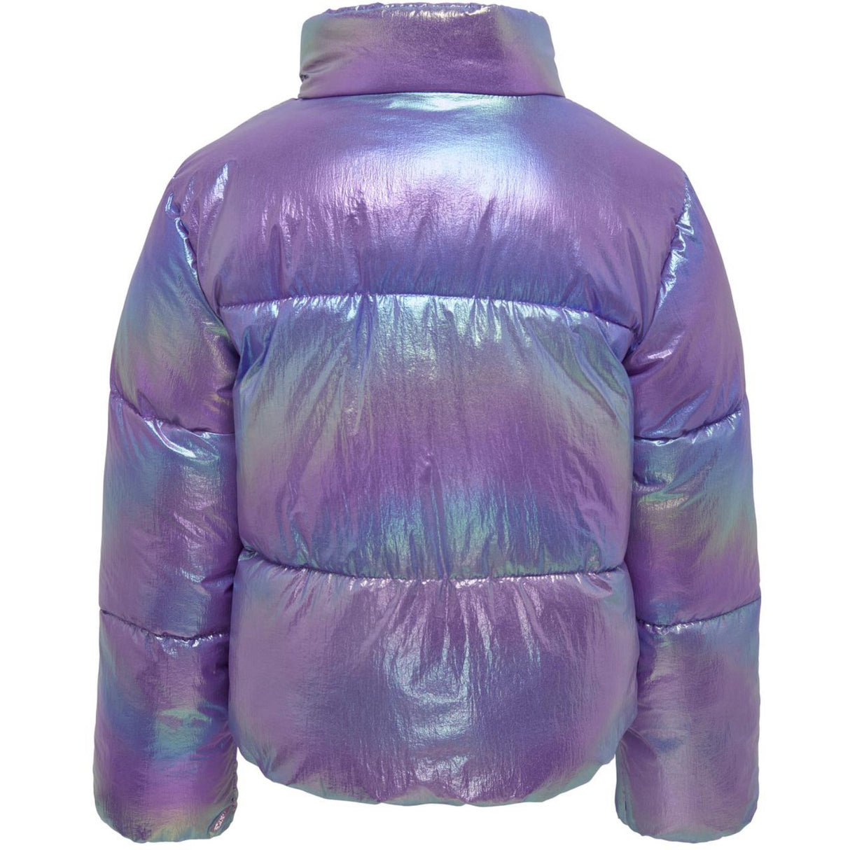 kids ONLY Purple Opulence Celine Metallic Short Puffer Jakke
