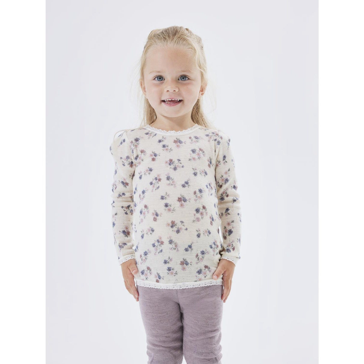 Name It Snow White Wang Ull Needle Bluse Noos