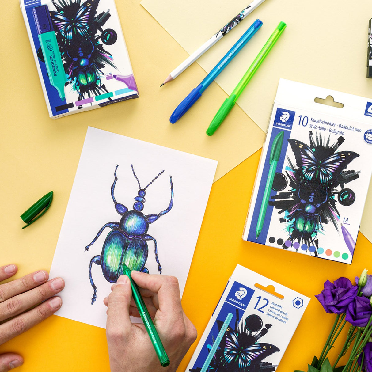 Staedtler fargestifter Pastel Line Hexagonal