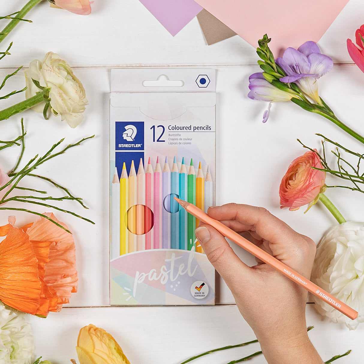 Staedtler fargestifter Pastel Line Hexagonal