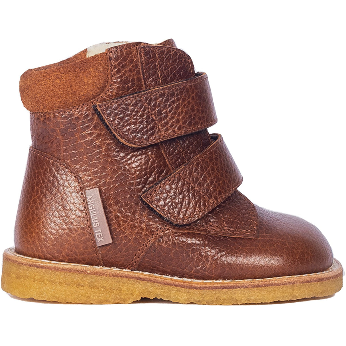 Angulus Cognac/Cognac Begynner Tex-Støvler Med Borrelåslukning