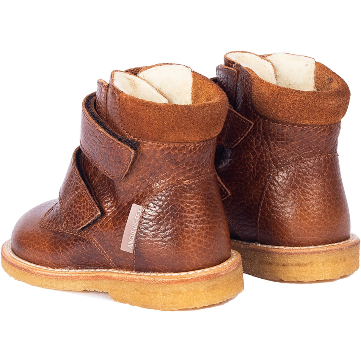 Angulus Cognac/Cognac Begynner Tex-Støvler Med Borrelåslukning