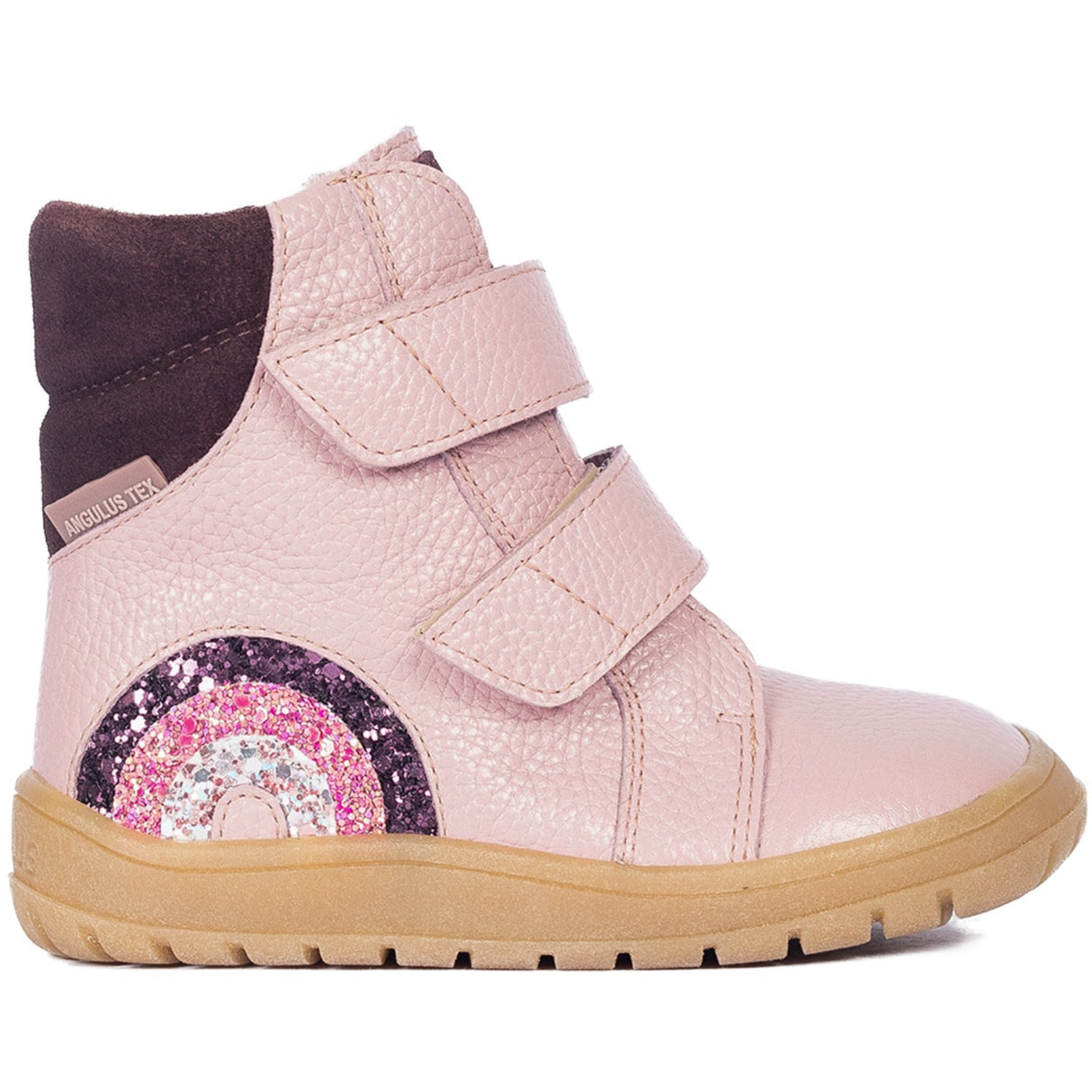 Angulus Mauve/Dusty Aubergine Tex-Støvler Med Funklende Glitterregnbue