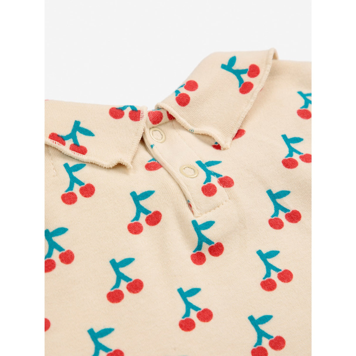 Bobo Choses White Cherry All Over Collar Bluse