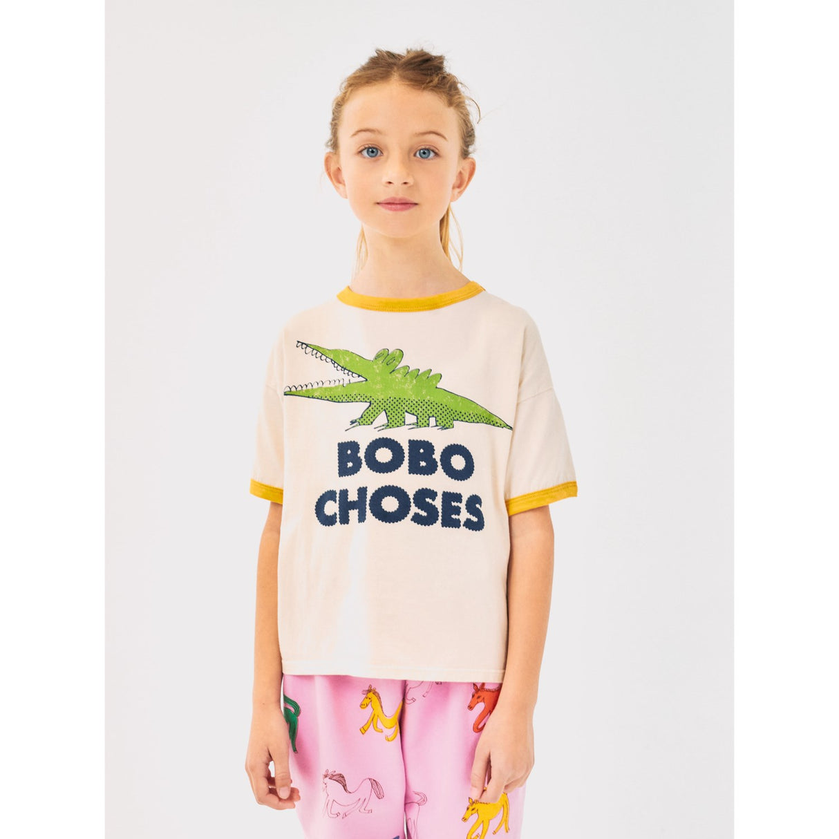 Bobo Choses White Talking Crocodile T-Shirt