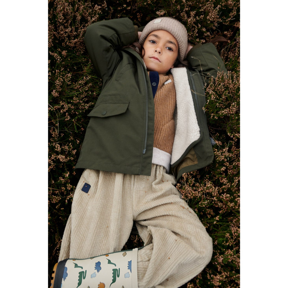 LIEWOOD Dinosaurs / Mist Mason Thermo Gummistøvler