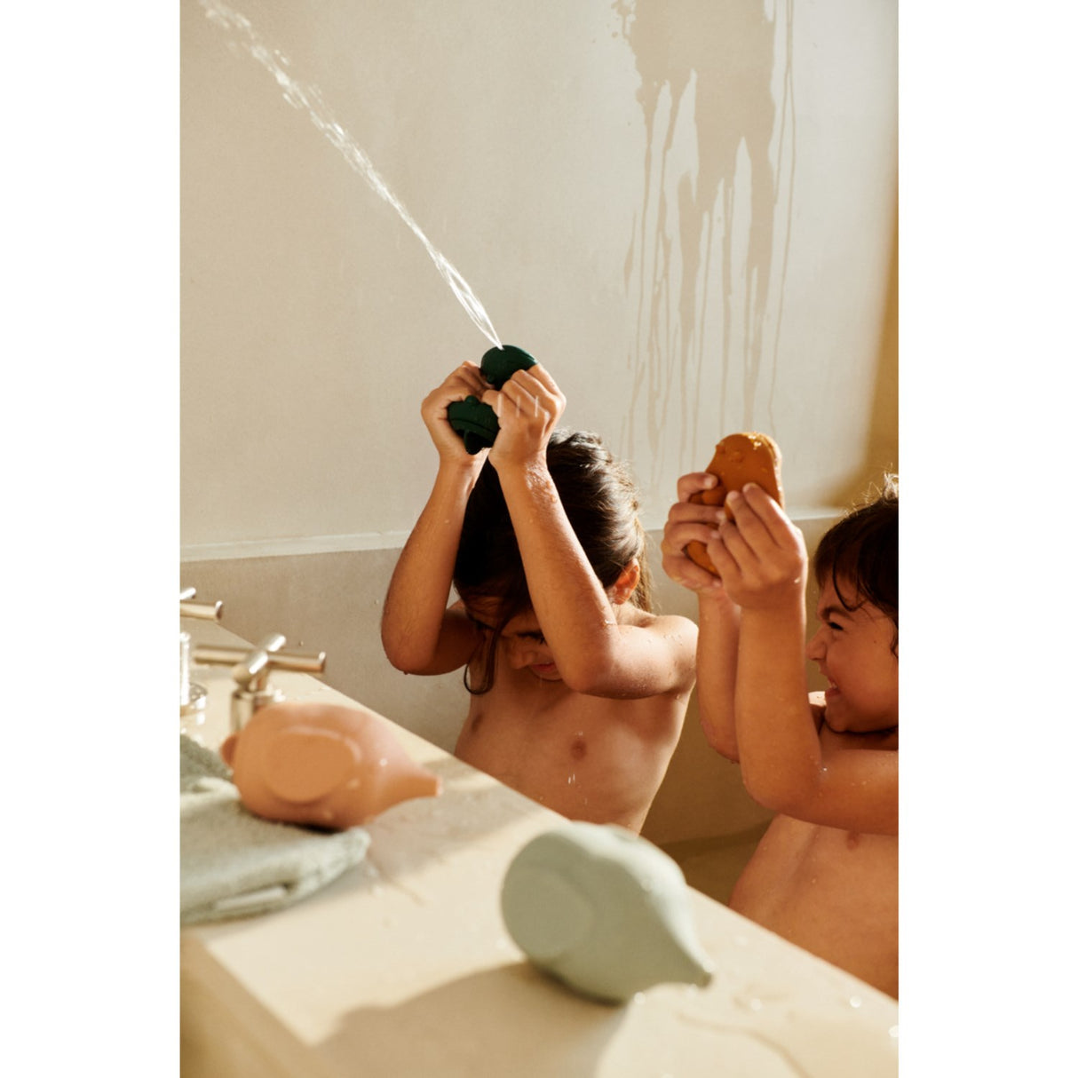 LIEWOOD Dove Blue Multi Mix Carolina Squeezy Bath Toy 4-Pack