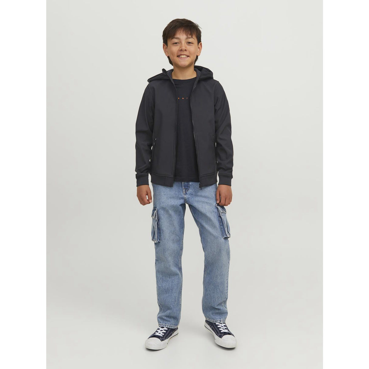 Jack & Jones Junior Black Basic hette softshell jakke Noos