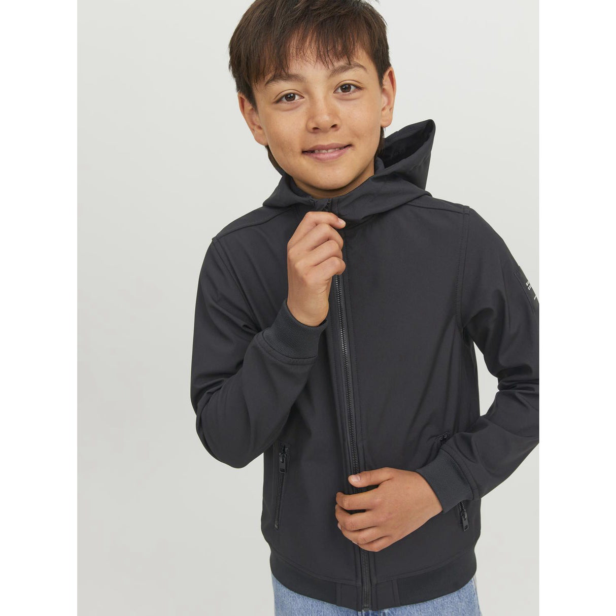 Jack & Jones Junior Black Basic hette softshell jakke Noos