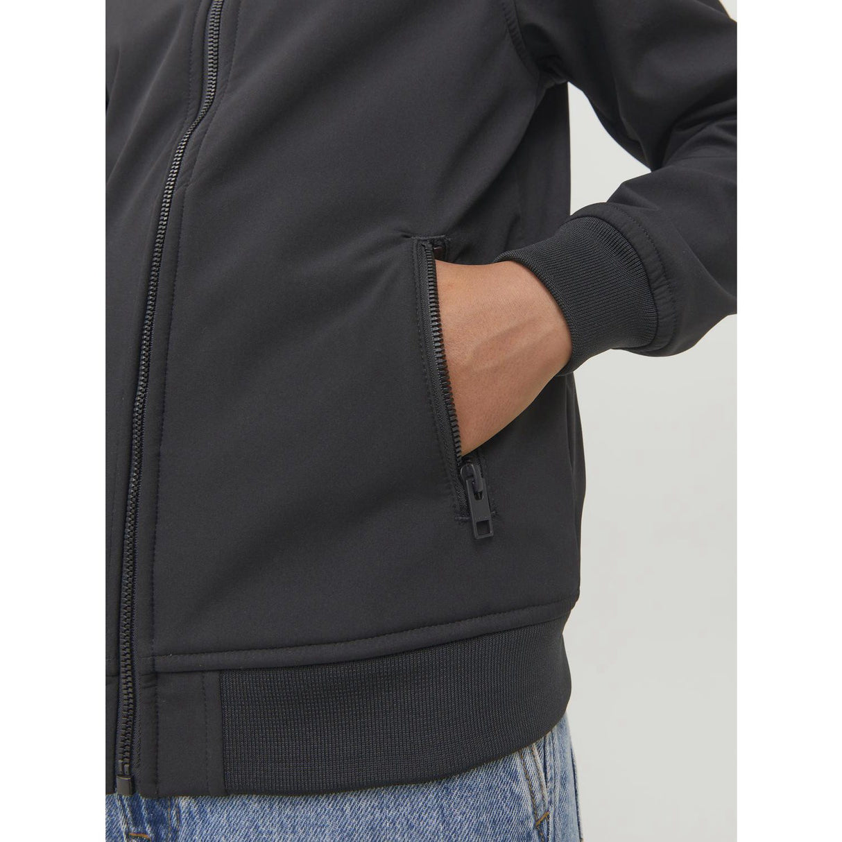 Jack & Jones Junior Black Basic hette softshell jakke Noos