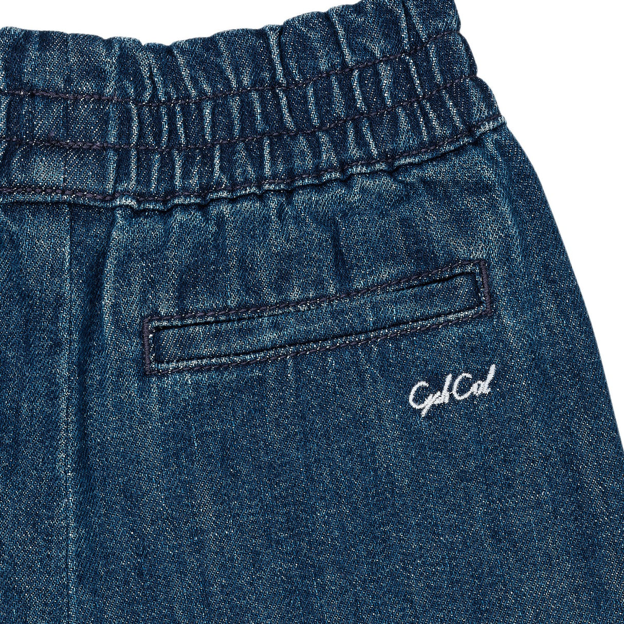 Copenhagen Colors Dark Indigo Blue Washed Organic Chinos M. Bow Regular Fit