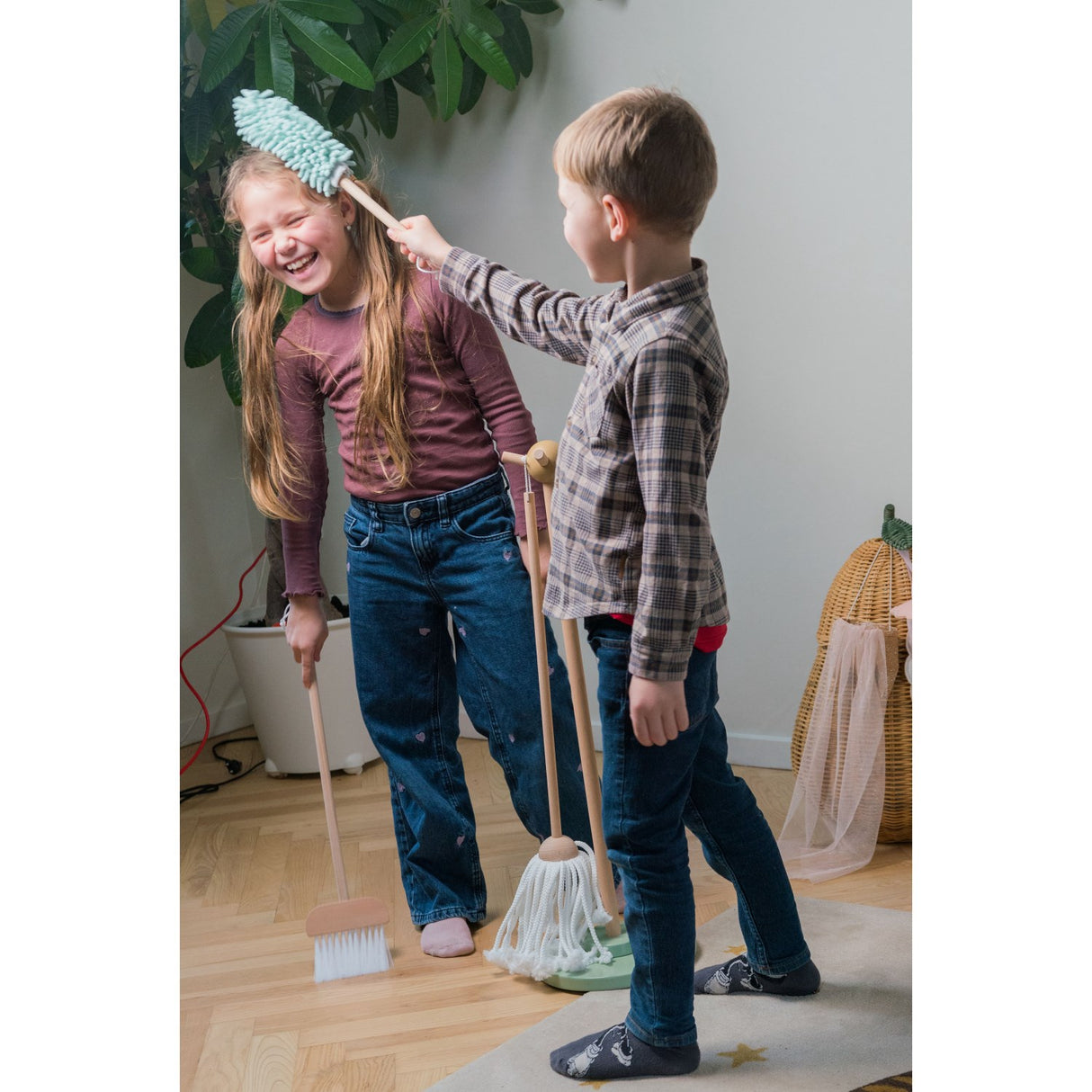 Dantoy Rengjøringssett Tre I Gaveeske 6 Dele