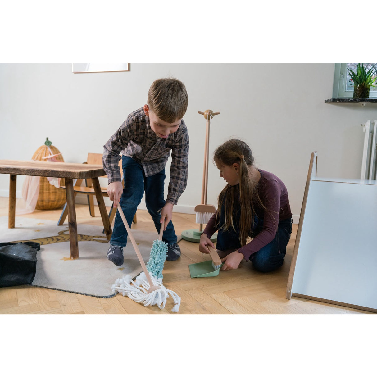 Dantoy Rengjøringssett Tre I Gaveeske 6 Dele