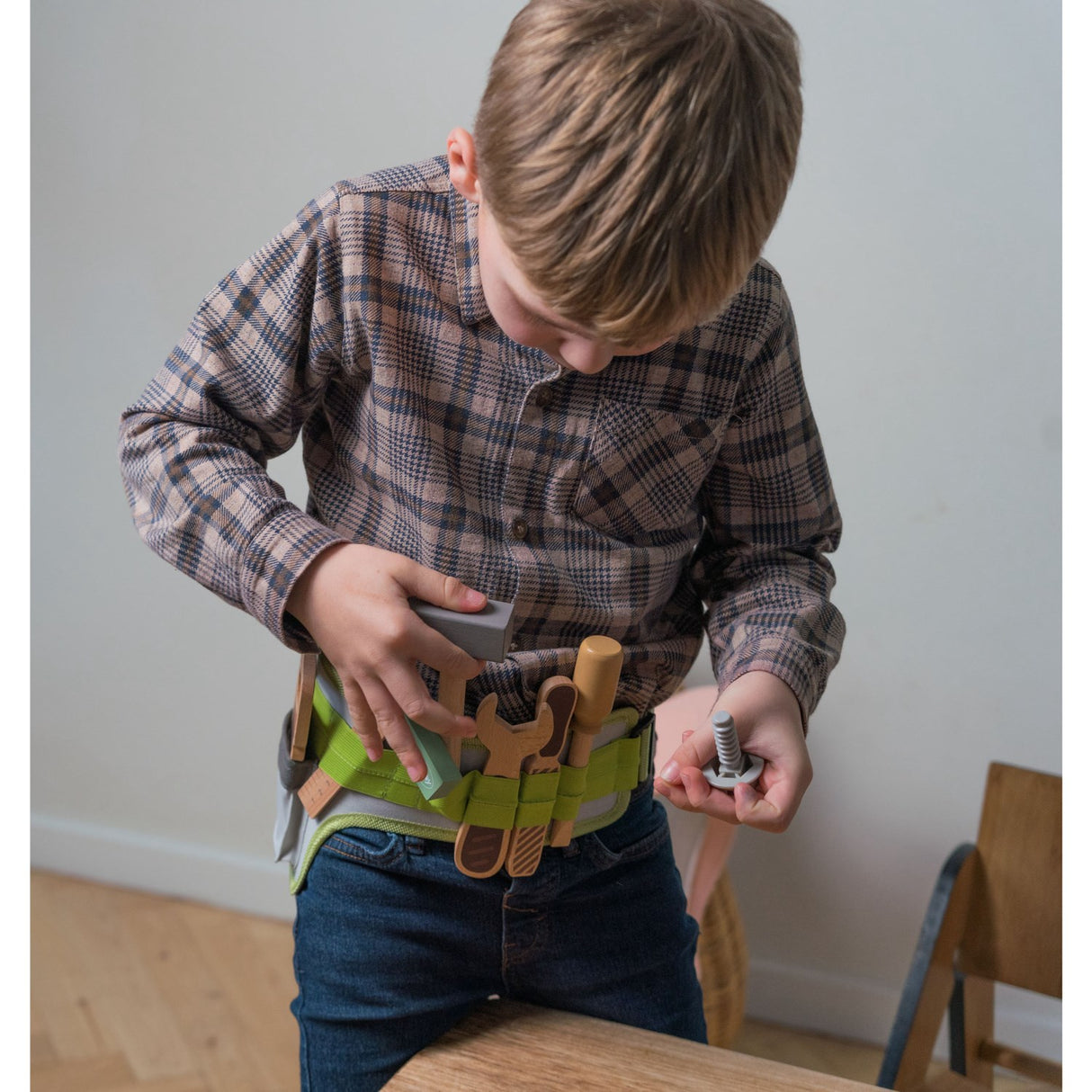 Dantoy verktøybelte tre i gaveesker 11 stk