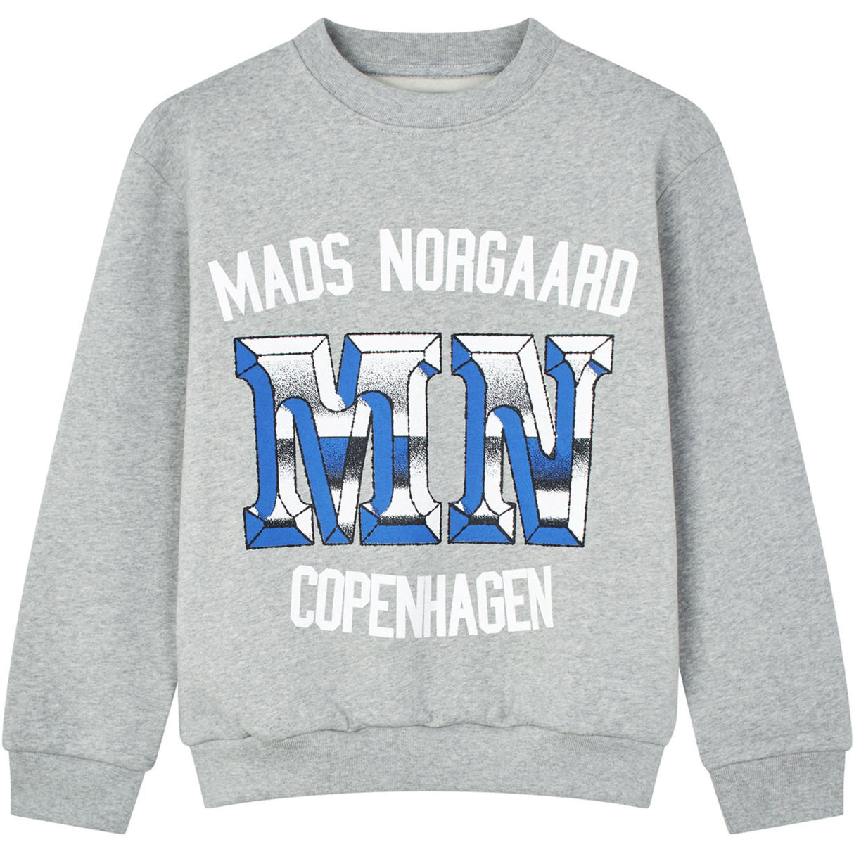 Mads Nørgaard Light Grey Melange Organic Sweat Sonar Collegegenser