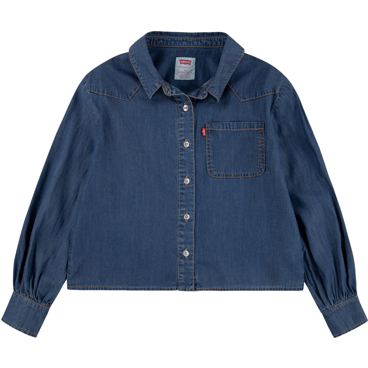 Levi's BLUE Western Peasant Denim Skjorte