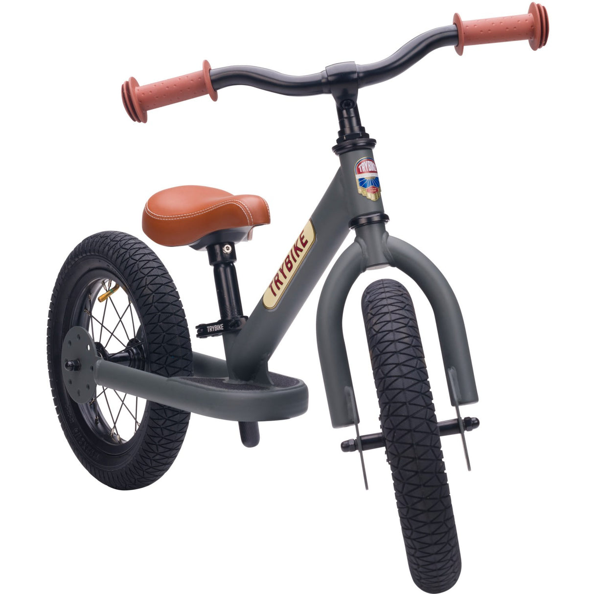 Trybike i stål, 2 hjul, Antracite Grey