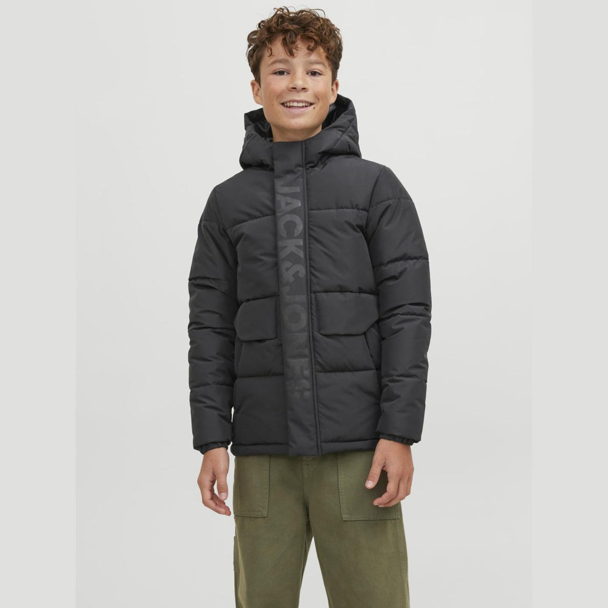 Jack & Jones Junior Black Cospeed Puffer Jakke