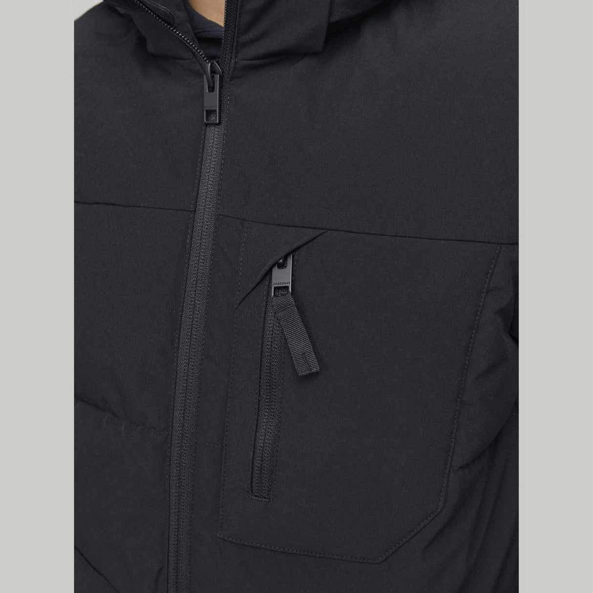 Jack & Jones Junior Black Eotto Puffer Jakke