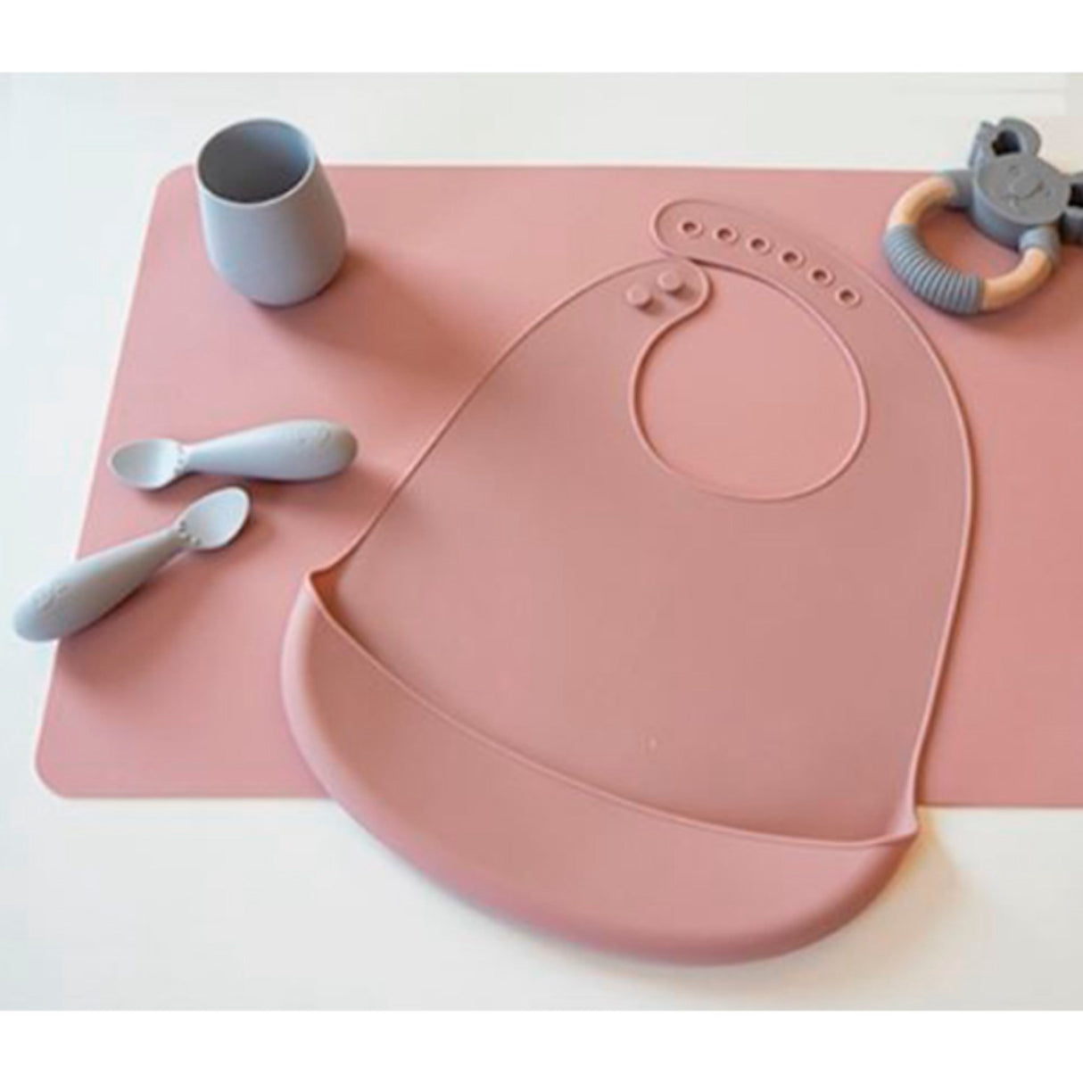 Tiny Tot Dækkeserviet Simply Silikone Rosa