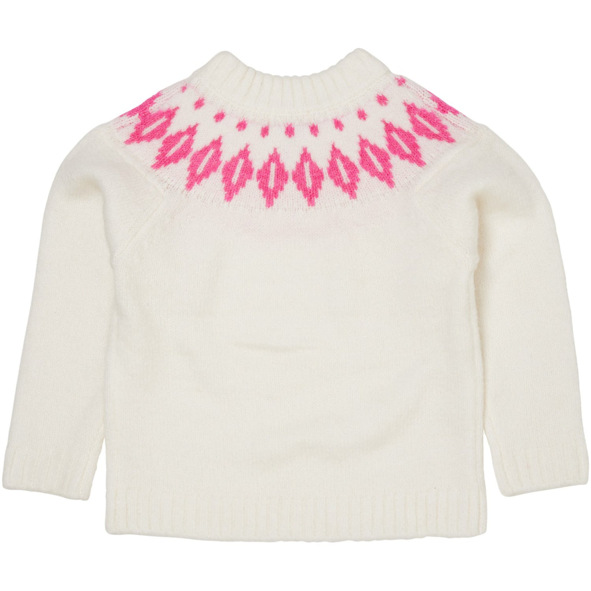 COPENHAGEN COLORS Krem/Tyggegummi Kombi Island Bluse i ull