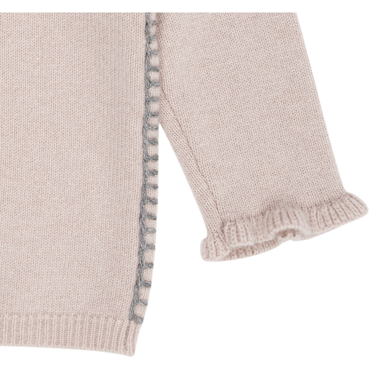 COPENHAGEN FARGER Beige Kasjmirbluse W. Hjerte