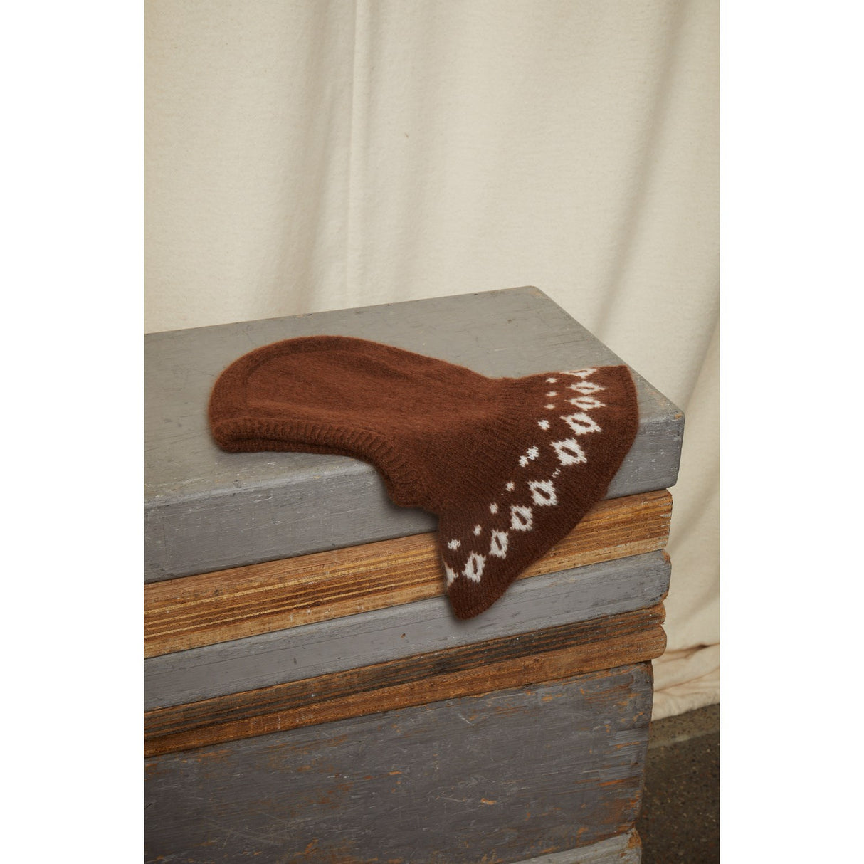 COPENHAGEN COLORS Dk Brun/Krem Kombiull Island Balaclava