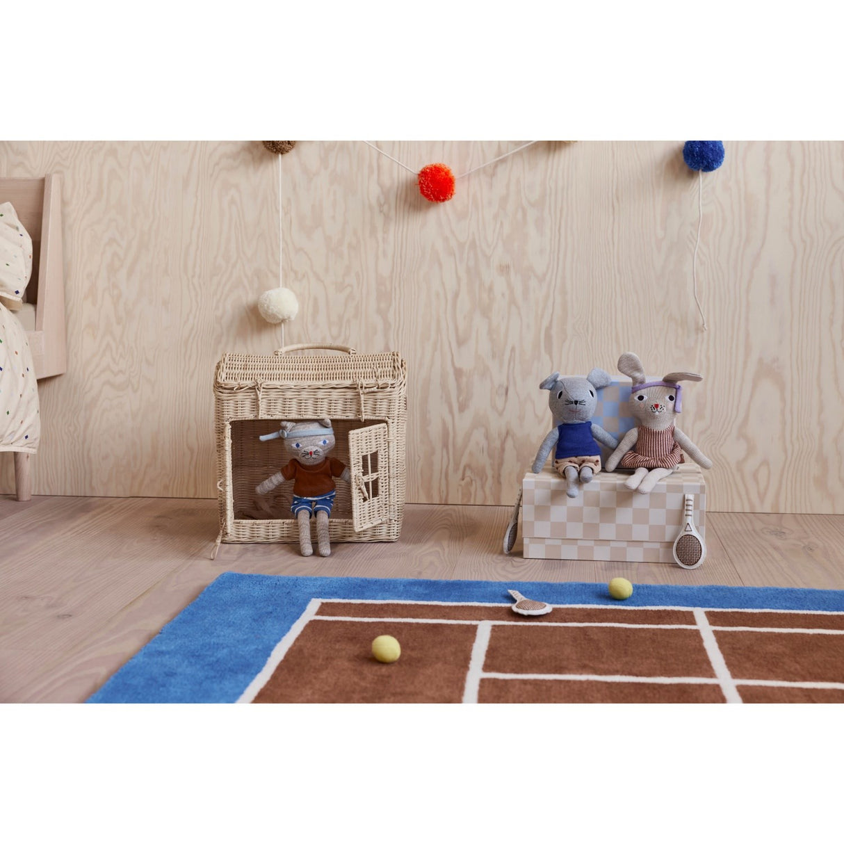 OYOY Light Brown Melange Polly Cat Tennis dukke