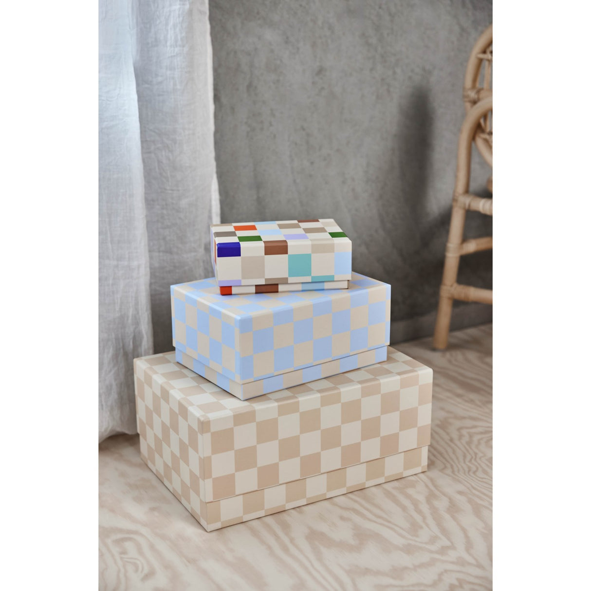 OYOY Multi Mana Oppbevaringsboks Mix 3-pakning