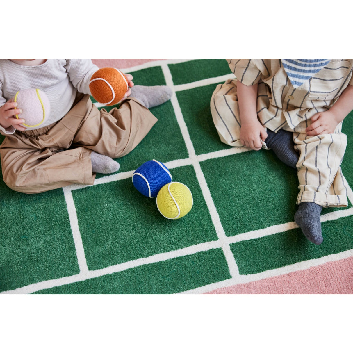 OYOY Green/Rose Tennis teppe