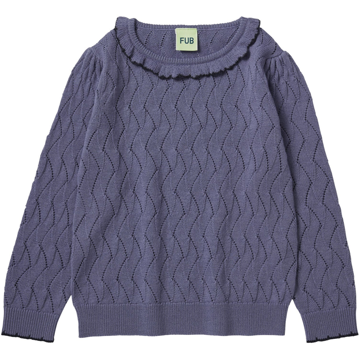FUB Dusty Violet Pointelle Genser