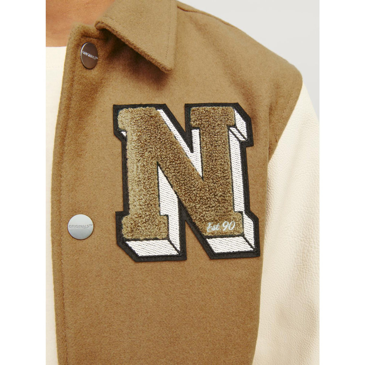 Jack & Jones Junior Forest River Carter Varsity Wool Blend Bomber Jakke