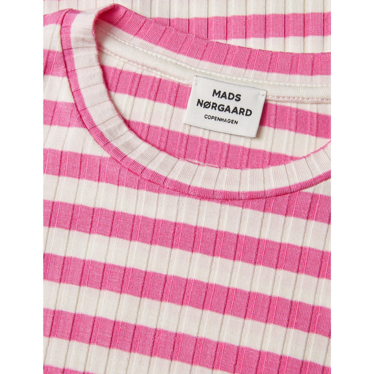 Mads Nørgaard Carmine Rose/Vanilla Ice 5x5 Classic Stripe Talika Bluse
