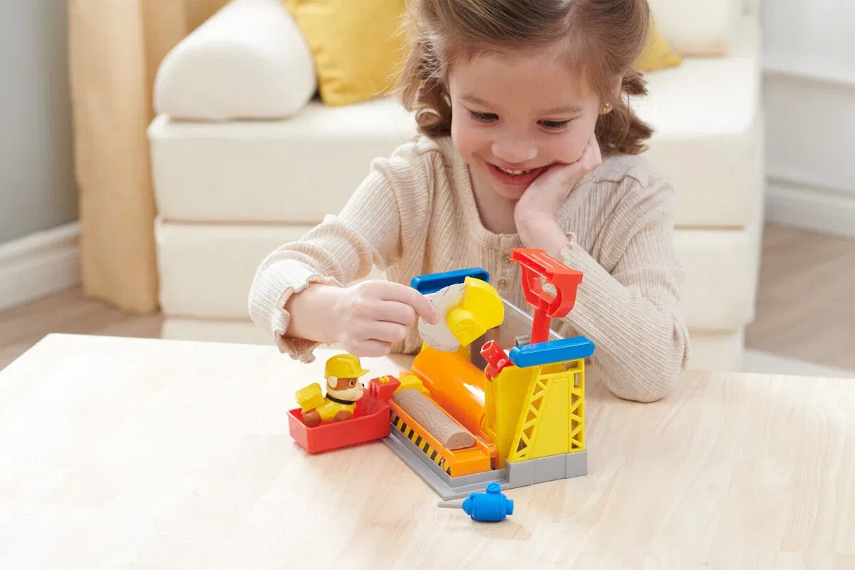 Verksted for steinsprut og mannskap