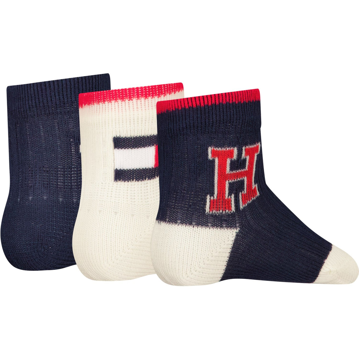 Tommy Hilfiger Navy Baby Sokker 3-Pakning Iconic Gaveeske