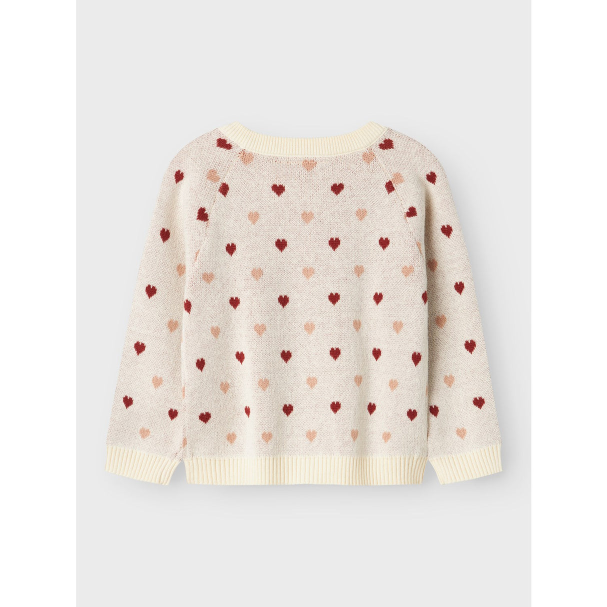 Lil'Atelier Turtledove Saran Strikk Cardigan Heart