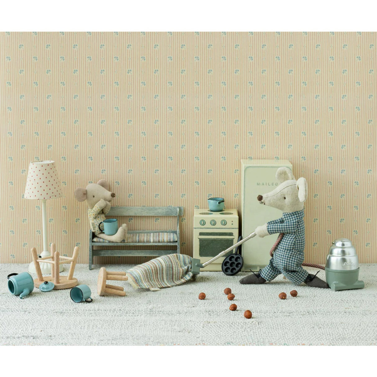 Maileg Teppe, Stripete - Medium