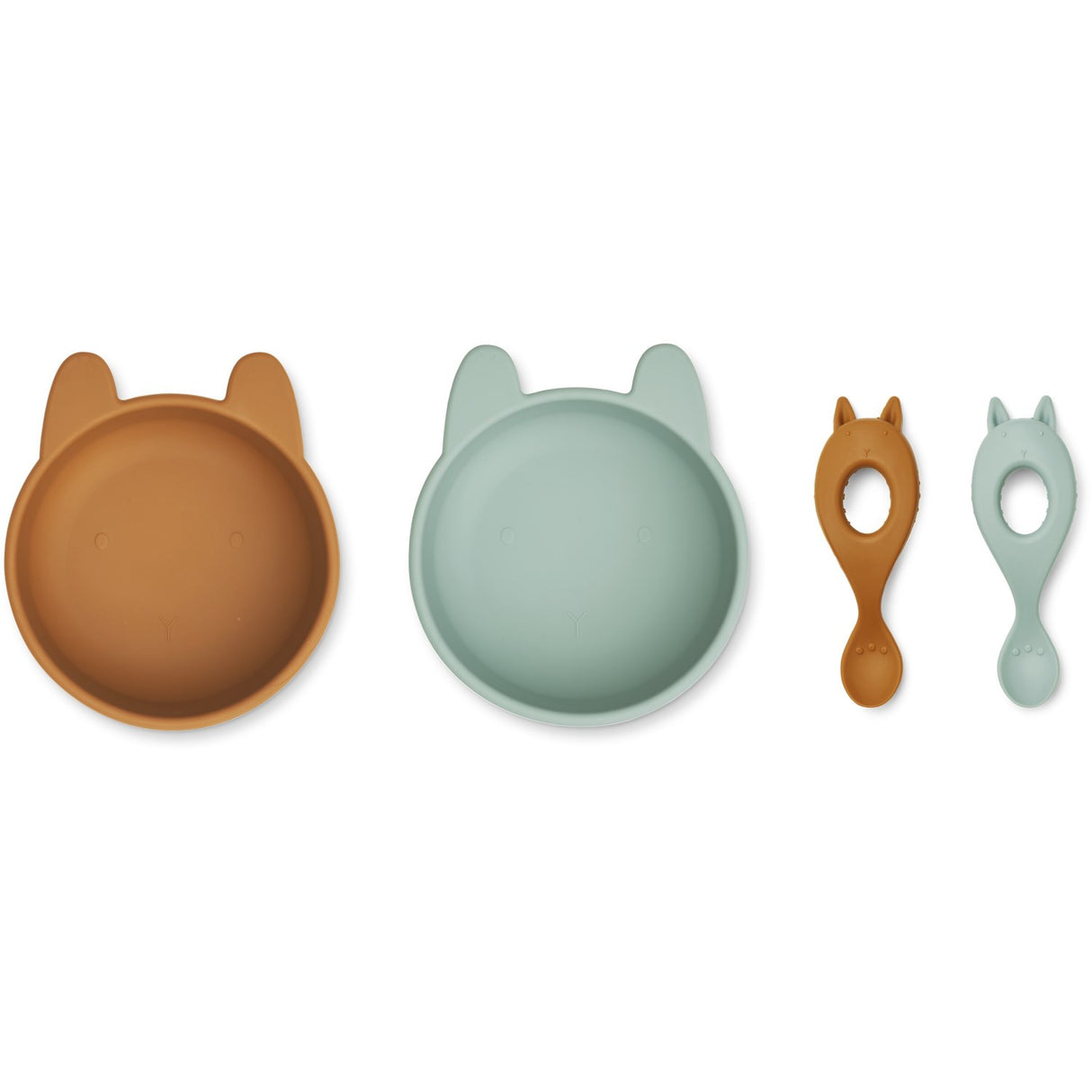LIEWOOD Rabbit Mustard/Peppermint Mix Evan Middagssett 2-Pack
