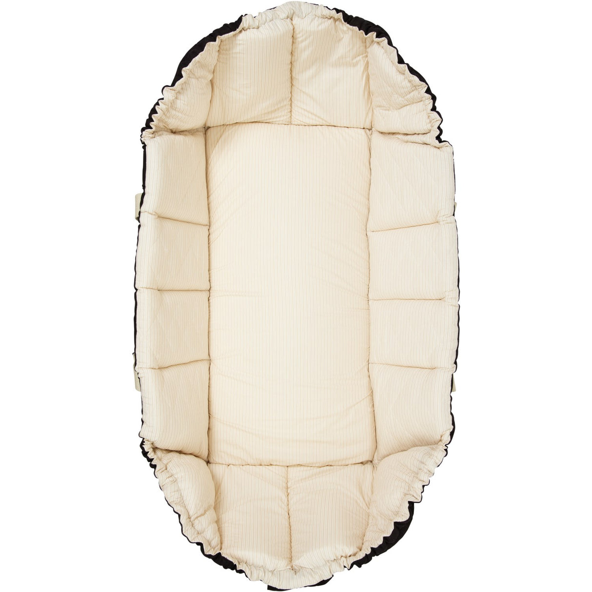 COPENHAGEN COLORS Black W. Cream Solid Stripe Organic Multifunctional Bæresele