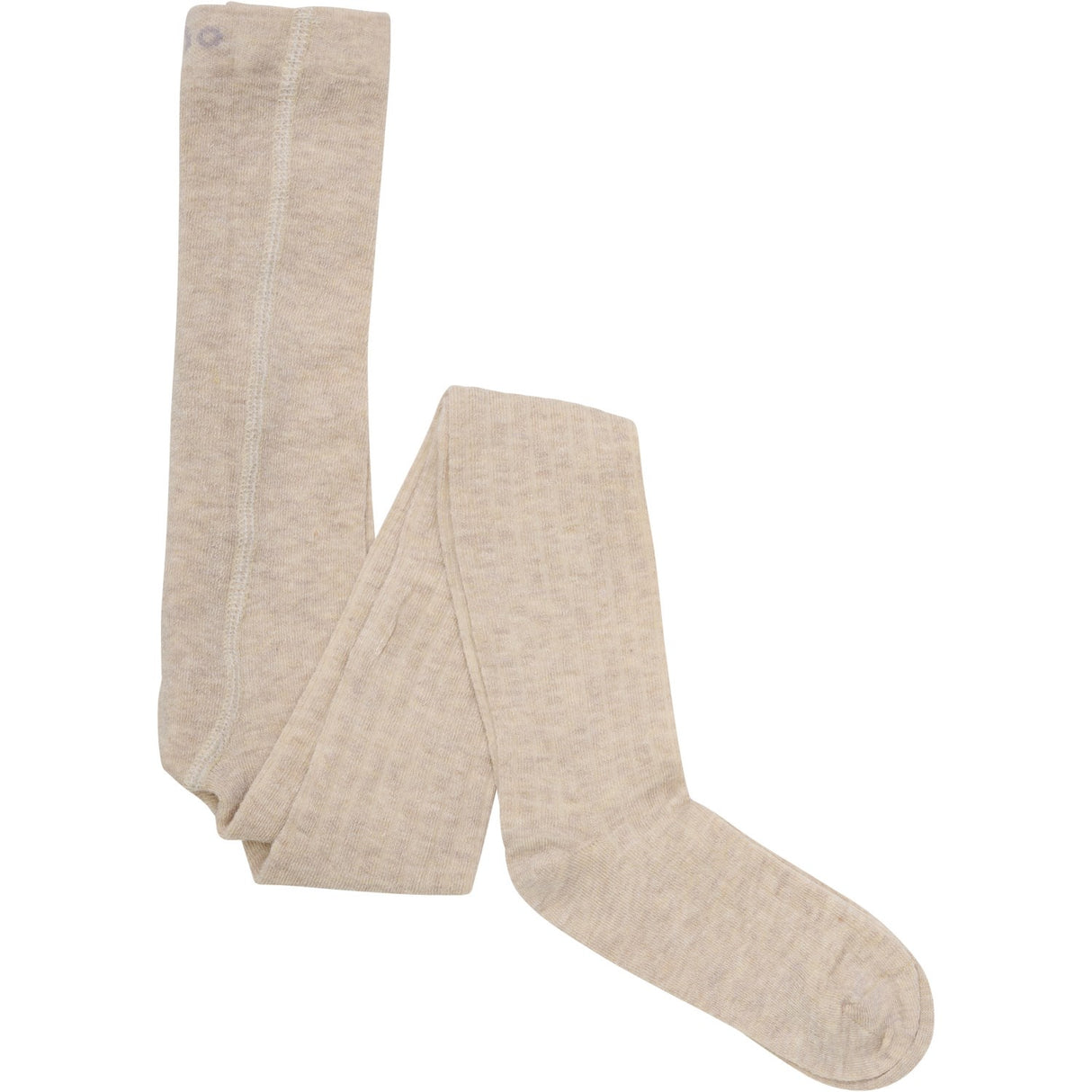 Minymo Silver Mink Melange Ull Strømpebukser Rib 2-pak