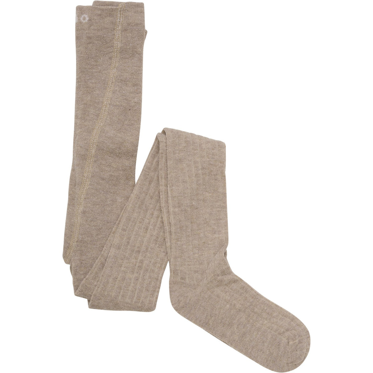 Minymo Silver Mink Melange Ull Strømpebukser Rib 2-pak