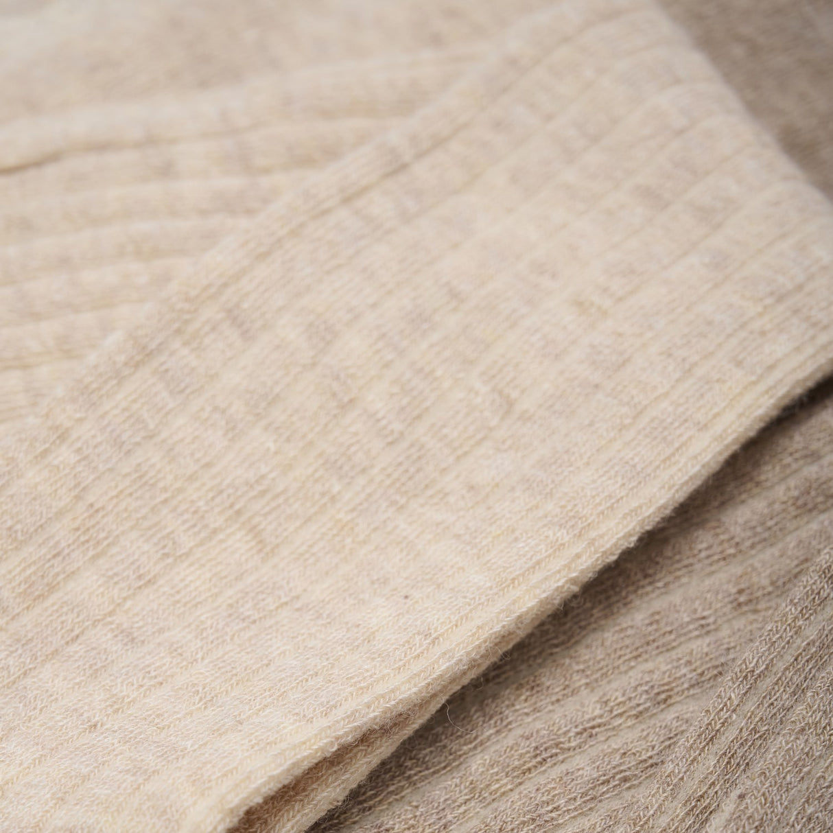 Minymo Silver Mink Melange Ull Strømpebukser Rib 2-pak