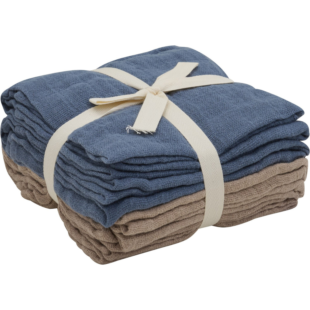 Pippi China Blue Økologisk Tøybleier Muslin 4-pakning