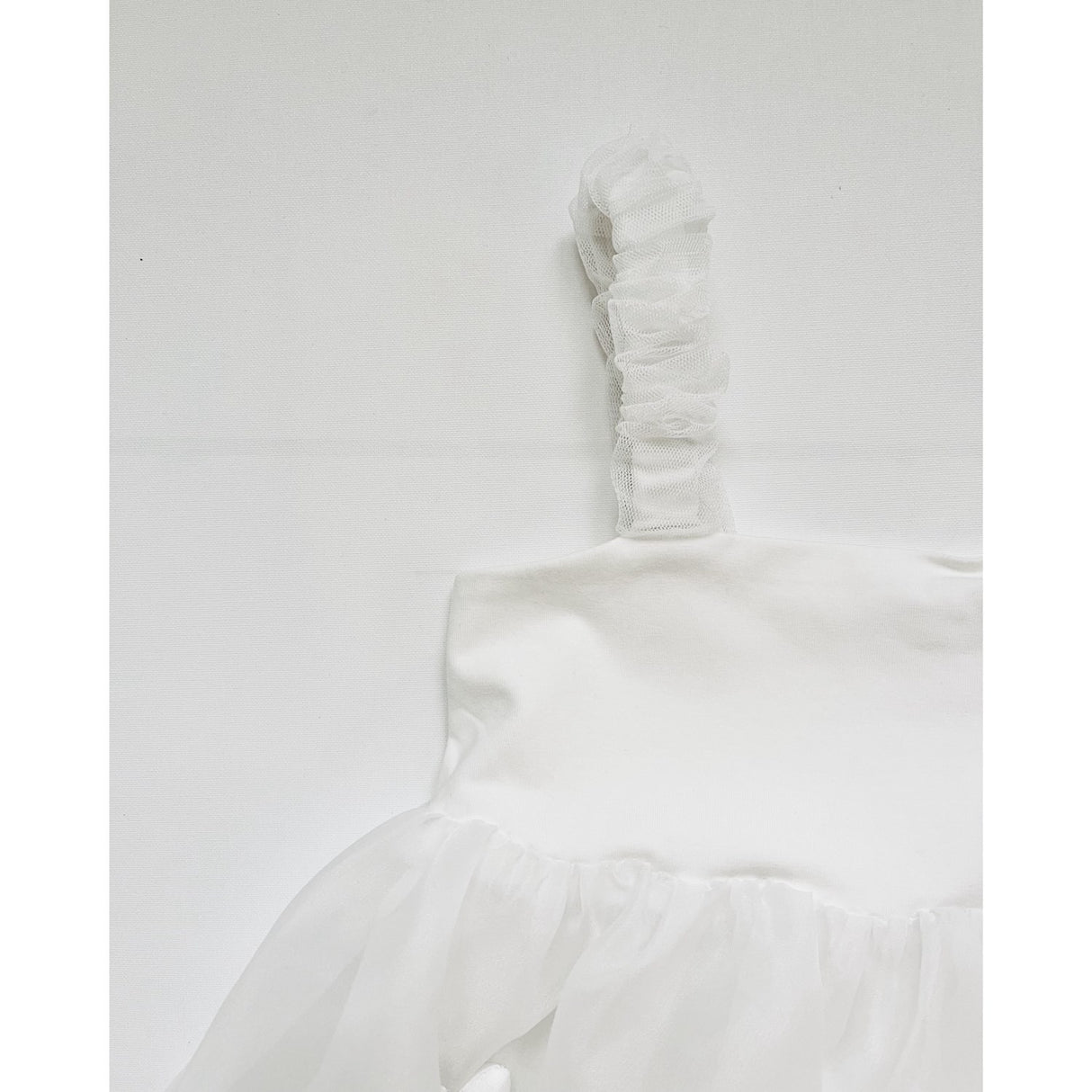 Dolly by Le Petit Tom White Dolly World Heart Balloon Organza Kjole