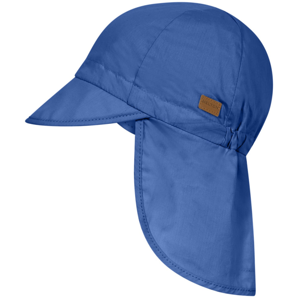 MELTON Delft Blue Poplin-caps - halsskygge