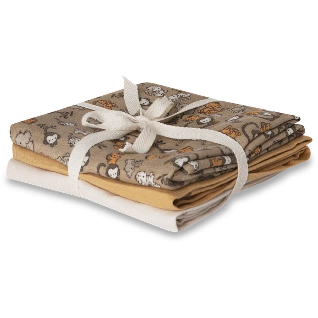 That's Mine Jungle Friends Bora Musselin Klut 3-Pakning